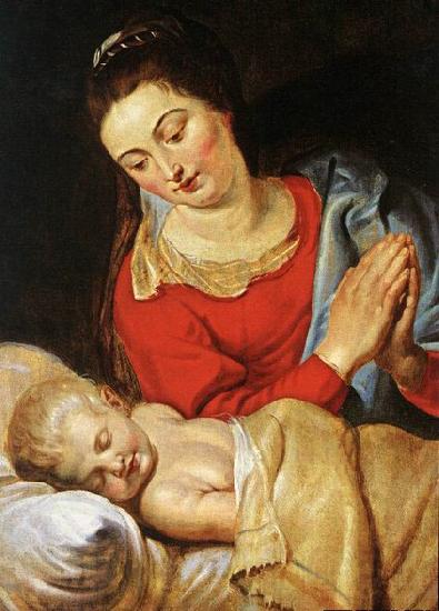 RUBENS, Pieter Pauwel Virgin and Child Norge oil painting art